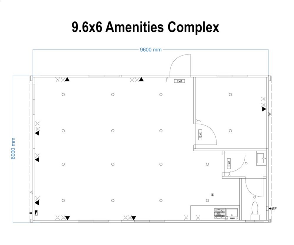 9.6x6 amenities complex